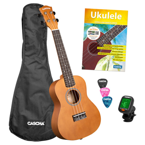 Concert Ukulele Linden Brown Set