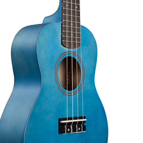 Concert Ukulele Linden Blue Set