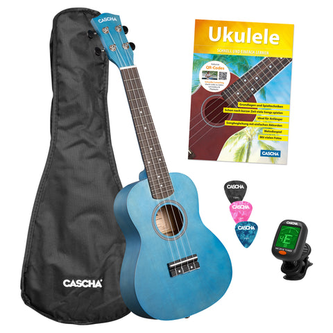 Concert Ukulele Linden Blue Set