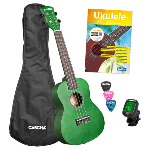 Concert Ukulele Linden Green Set