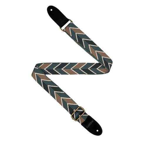 Ukulele Strap Jacquard - Ethnic Green