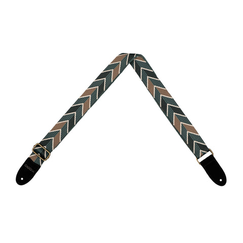 Ukulele Strap Jacquard - Ethnic Green