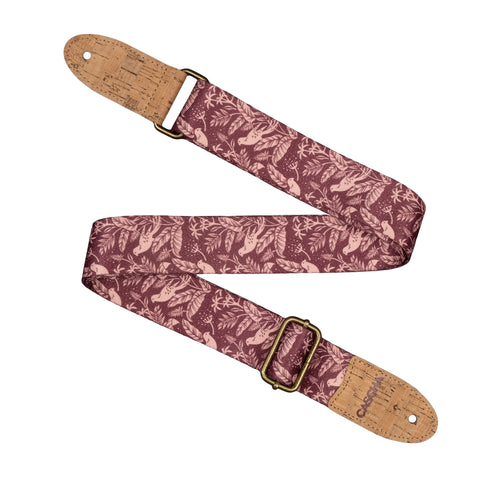 Cascha Ukulele Strap Vegan - Mauve Birds
