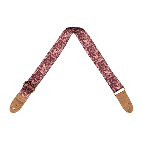 Cascha Ukulele Strap Vegan - Mauve Birds