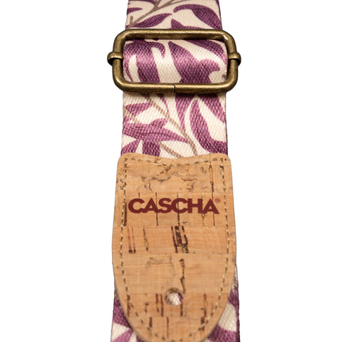 Cascha Ukulele Strap Vegan - Mauve Leaves