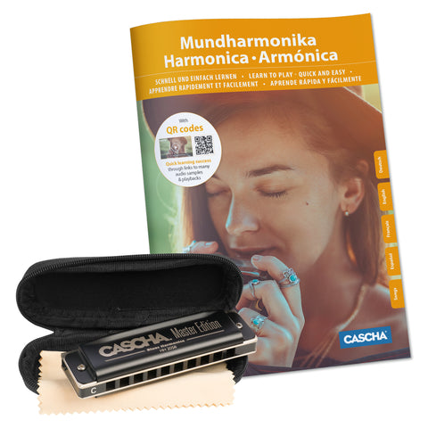 Master Blues Harmonica Set, 4 languages