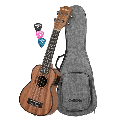 Premium Mahogany Soprano Ukulele Set with pickup system - L