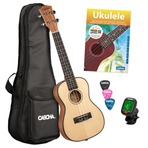 Concert Ukulele Spruce Solid Top Set