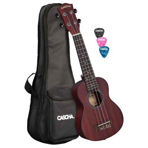 Lefthand Soprano Ukulele Mahogany Red