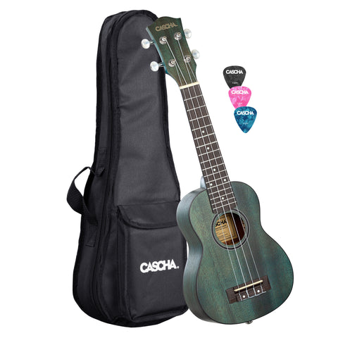 Soprano Ukulele Mahogany Aquamarine