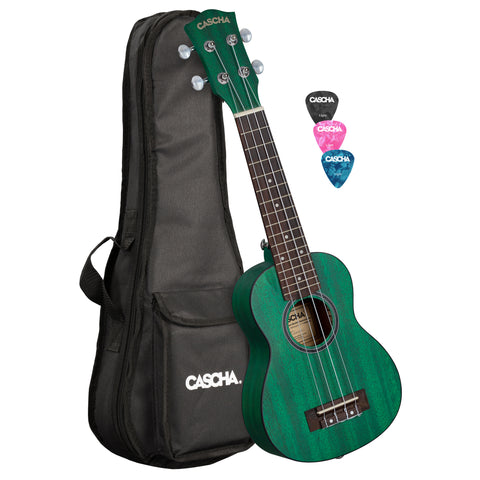 Lefthand Soprano Ukulele Mahogany Aquamarine