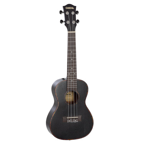 Concert Ukulele Mahogany Black Lefthanded