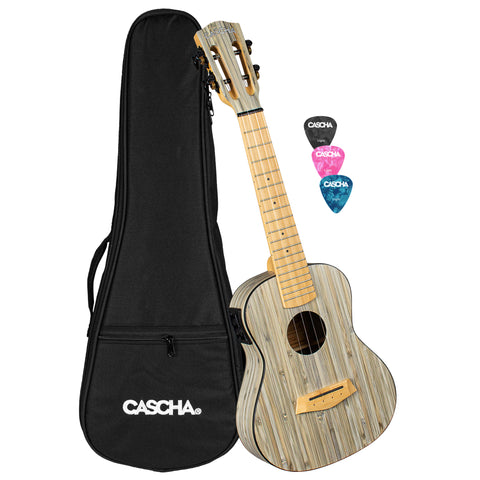 Concert Ukulele Bamboo Graphite with pickup system