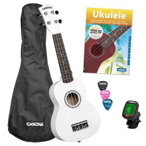 Soprano Ukulele Bundle White