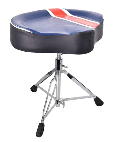 Motorcycle Drum Chair Blue Red Upholstery OSKAR MARTIN G-01 BL RD