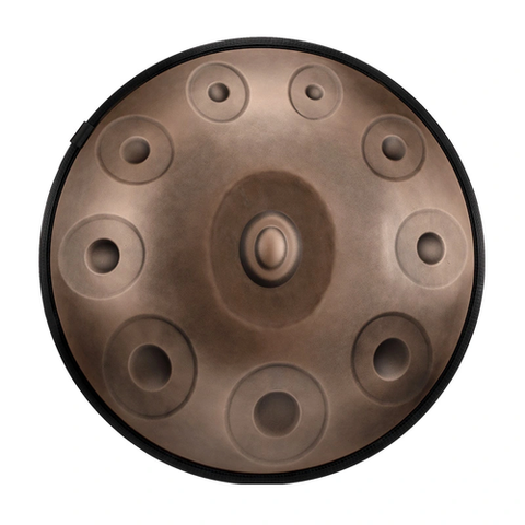 HLURU HB10-Bronze STL Handpan Drum 10 notes 22" Bronze D KURD