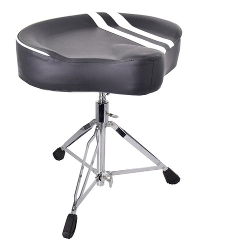 Motorcycle Drum Chair Black and White Upholstery OSKAR MARTIN G-01 BK WH