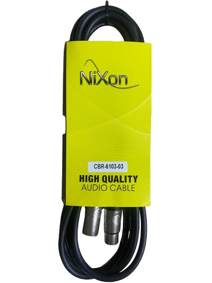 Mic cable 3m XLR-XLR black NIXON CBA 6103A