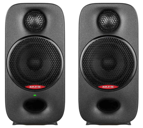 Pair of 3" monitors including NUX AXON 3 case