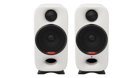 Pair of 3" white monitors + NUX AXON 3 bag