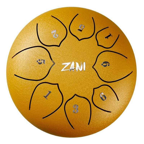 ZANI Steel Tongue Drum 6" 8 notes Gold