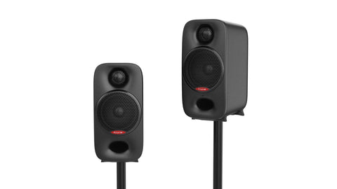 Pair of 3" monitors including NUX AXON 3 case