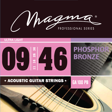 ACOUSTIC GUITAR - Phosphor bronze round wound - GA100PB Extra Light