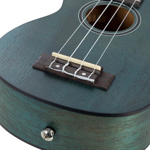 Soprano Ukulele Mahogany Aquamarine