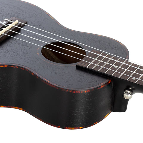 Concert Ukulele Mahogany Black Lefthanded