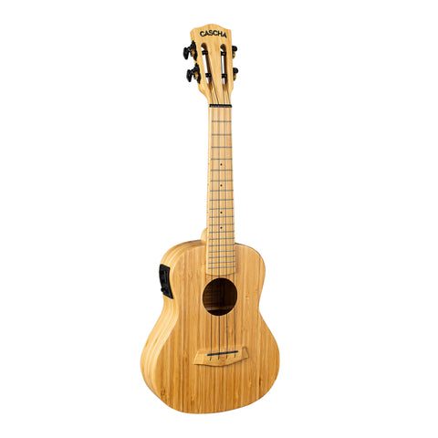 Concert Ukulele Bamboo Natural with pickup system