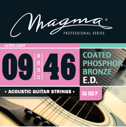 ACOUSTIC GUITAR - Coated phosphor bronze round wound - GA100P Ultra Light