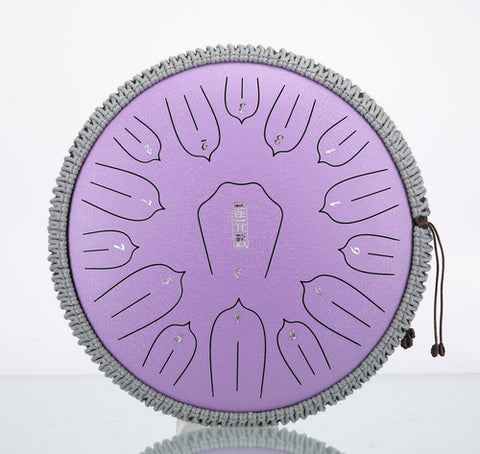 Steel Drum HLURU THS15-14 Lavender Steel Tongue Drum 14" 15 notes lotus Carbon steel C-major