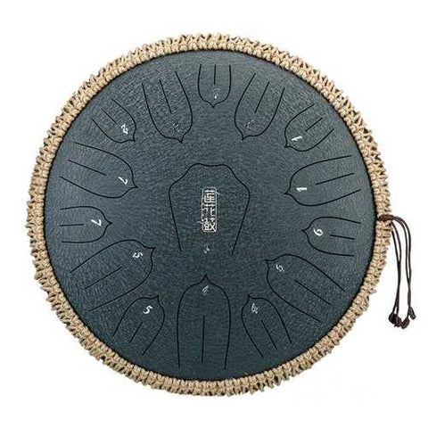 Steel Drum HLURU THL15-13 Navy Blue Steel Tongue Drum 13" 15 notes lotus Carbon steel D-major