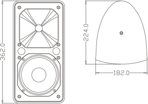 Passive speaker 6" white color waterproof FDB-ES106T IP64