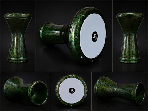 Turkish Darbuka in shiny green color-VTN7081 Sultan