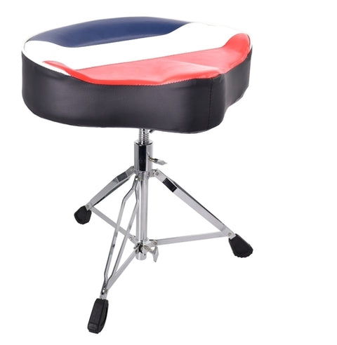 Motorcycle Drum Chair Blue White Red Upholstery OSKAR MARTIN G-01 BLWHRD