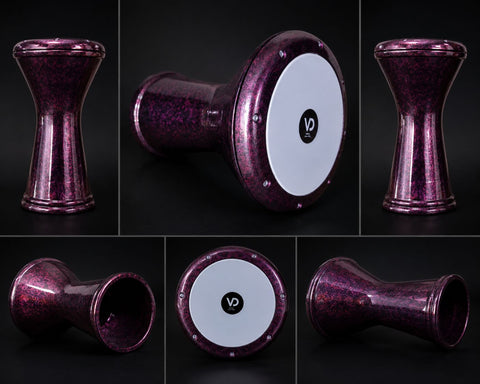 Turkish Darbuka in shiny burgundy color-VTN7080 Sultan