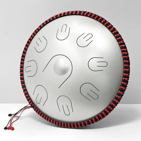 HLURU TAH9-14 Silver Handpan Drum 14" 9 notes copper steel D-Kurd